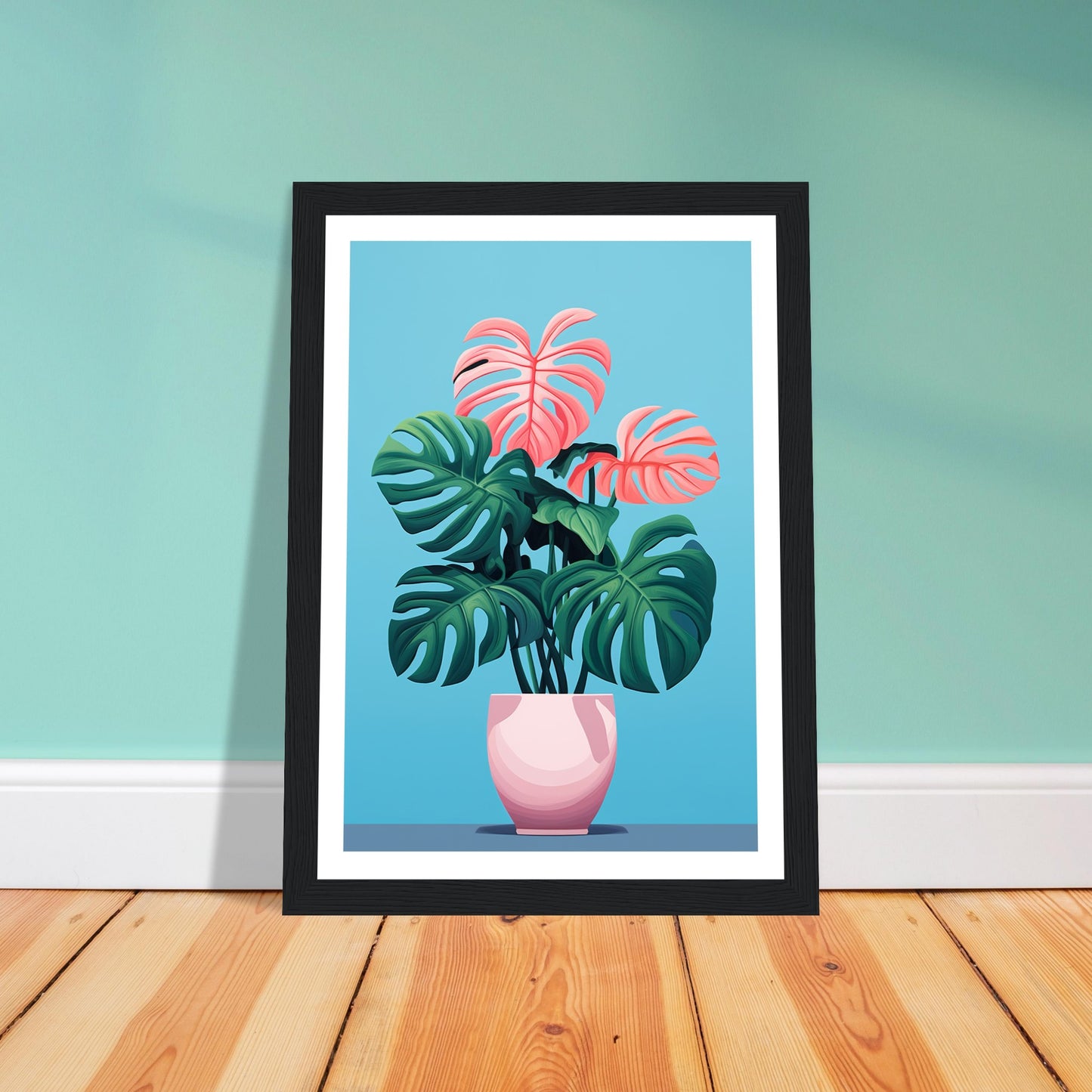 Quirky Monstera Plant Art Print