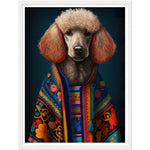 Load image into Gallery viewer, Poodle in Dashiki Illustration Wall Art Print