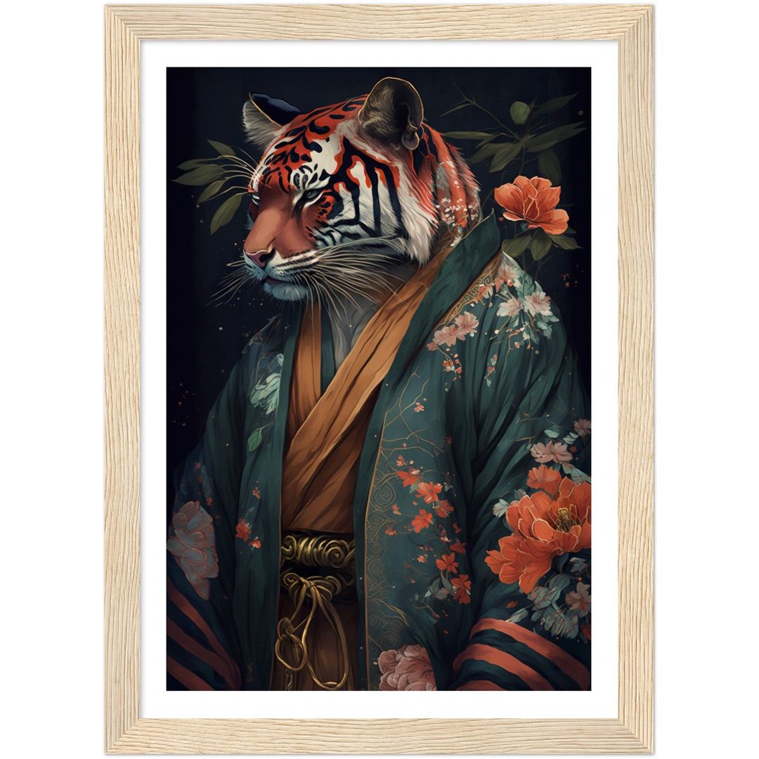 Tiger in Kimono Wall Art Print