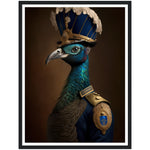 Load image into Gallery viewer, Peacock Military Portraiture Wall Art Print