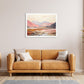 Pink and Grey Mountain Peaks Wall Art Print