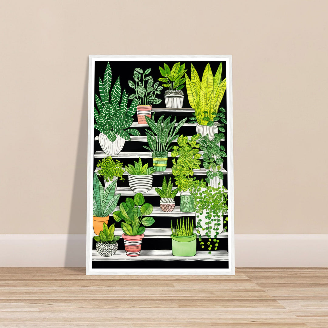 Boho Indoor House Plants Wall Art Print