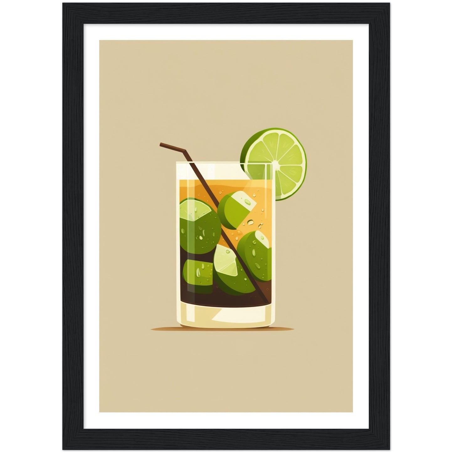 Cool Caipirinha Cocktail Drink Wall Art Print