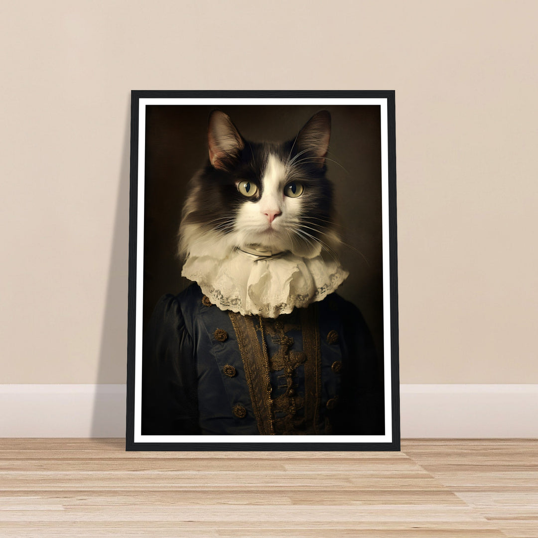 Vintage Tudor-Era Ragdoll Cat Portraiture Wall Art Print