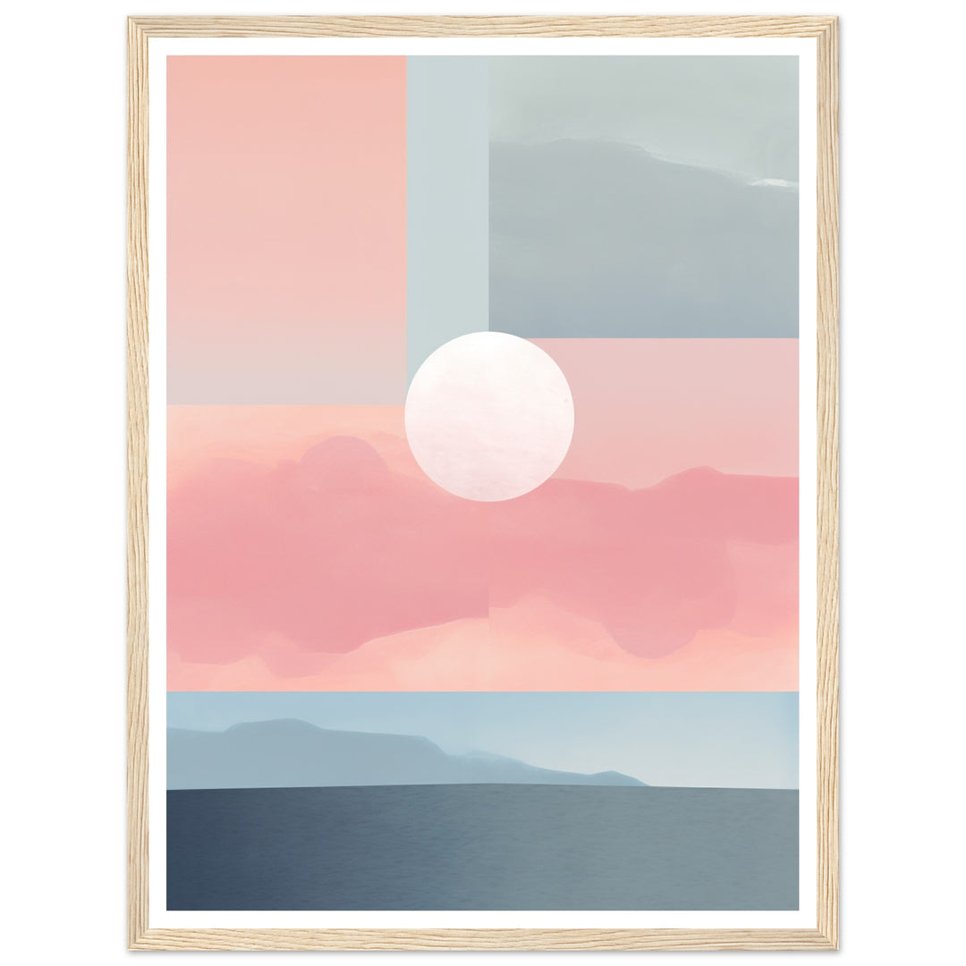 Lagoon Dreams - Pastel Tones in Abstract Blocks Wall Art Print