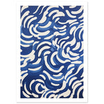 Load image into Gallery viewer, Blue Nautical Swirl Symphony Abstract Pattern Wall Art Print
