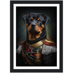 Load image into Gallery viewer, Military General Rottweiler Portraiture Wall Art Print