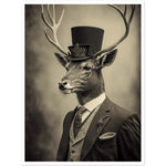 Load image into Gallery viewer, Vintage Stag Portraiture Wall Art Print
