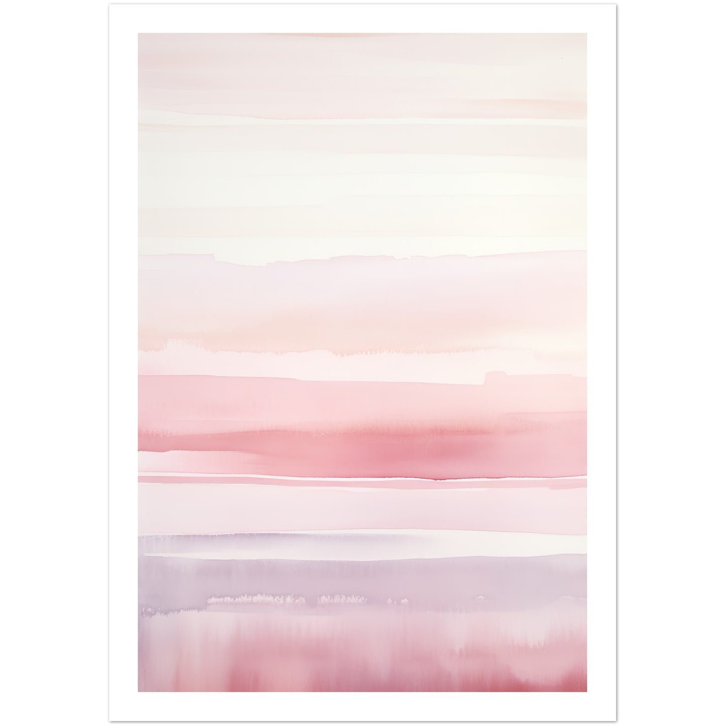 Minimalist Light Pink Blush Abstract Wall Art Print