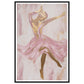 Fluid Ballet Dancer in Pink and Gold Wall Art Print