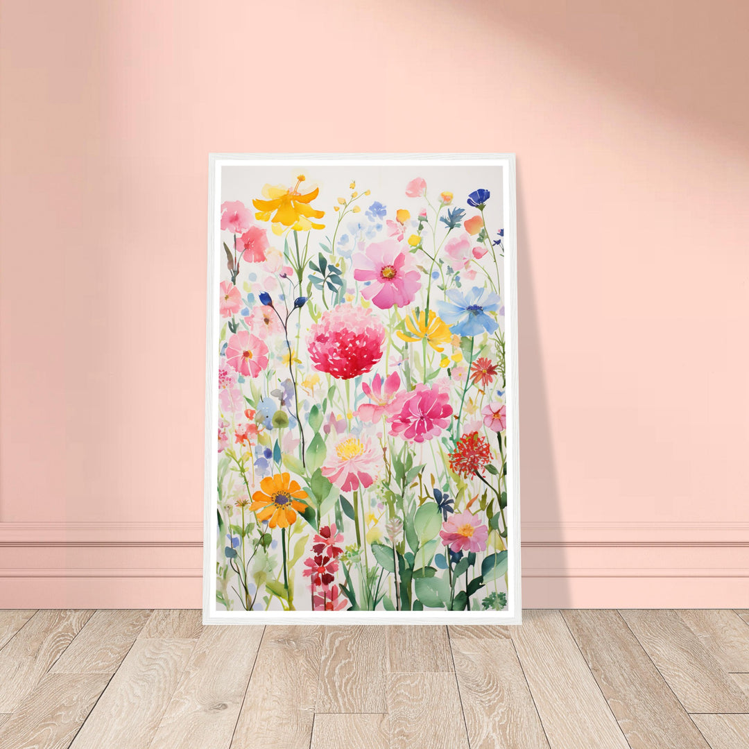 Floral Blossom Whimsy Botanical Wall Art Print