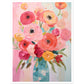 Vibrant Blooming Pink Flowers Wall Art Print