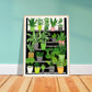 Folklore-Inspired Staircase and Potted Plants Wall Art Print