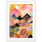 Lush Pink Zig Zag Mountain Peaks Wall Art Print