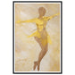 Rhythmic Whirling Ballet Painting in Yellow and Brown