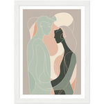 Load image into Gallery viewer, Couple Line Art Embrace Wall Art Print