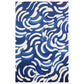 Blue Nautical Swirl Symphony Abstract Pattern Wall Art Print