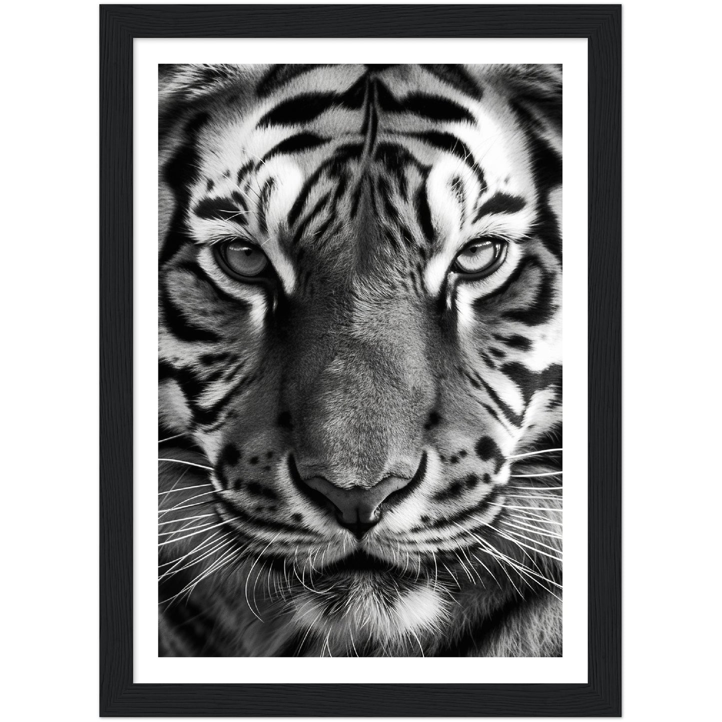 Wild Gaze: Tiger Close-Up Photograph Wall Art Print