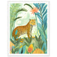 Playful Jungle Leopard Wall Art Print