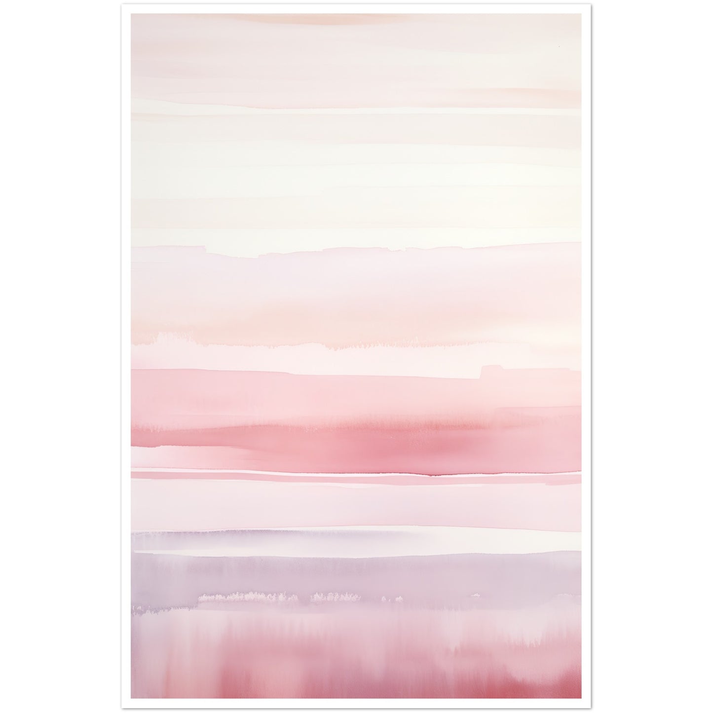 Minimalist Light Pink Blush Abstract Wall Art Print