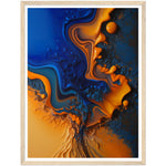Load image into Gallery viewer, Organic Fusion: Orange &amp; Blue Painting Wall Art Print