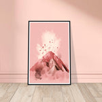 Load image into Gallery viewer, Blushing Pink Volcano Eruption Minimalist Wall Art Print
