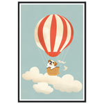 Load image into Gallery viewer, Dog in Hot Air Balloon Adventure Wall Art Print