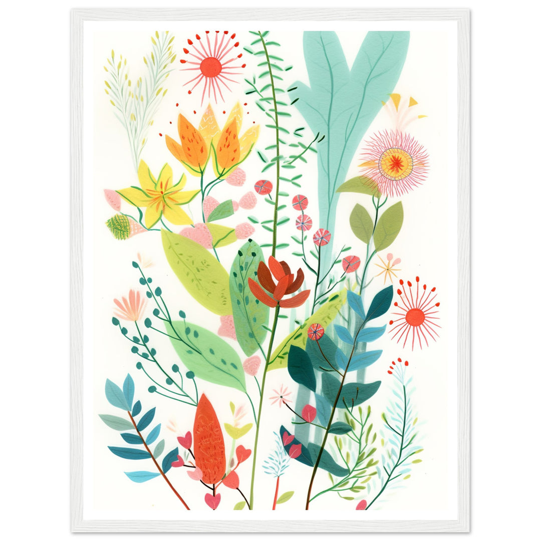 Charming Floral Oasis Wall Art Print