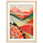 Crimson Peaks Abstract Landscape Patterns Wall Art Print