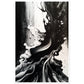 Organic Depths: Black & White Melt Painting Wall Art Print