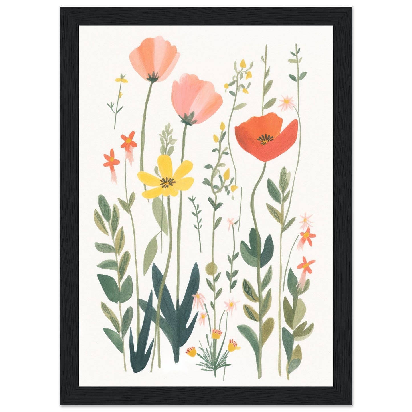 Blooming Garden Flowers Wall Art Print