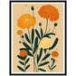 Marigold Minimalist Flower Bloom Wall Art Print