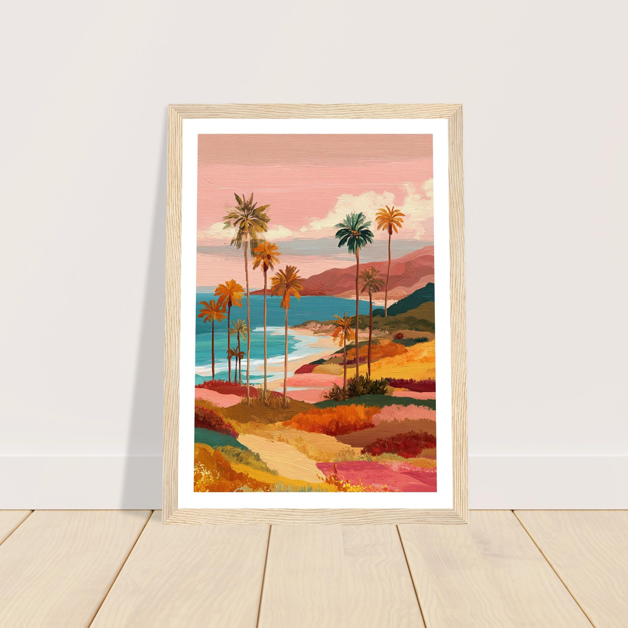 739 - Bohemian Sea Coast Palm Trees Art Print – ART ilk