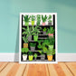 Folklore-Inspired Staircase and Potted Plants Wall Art Print