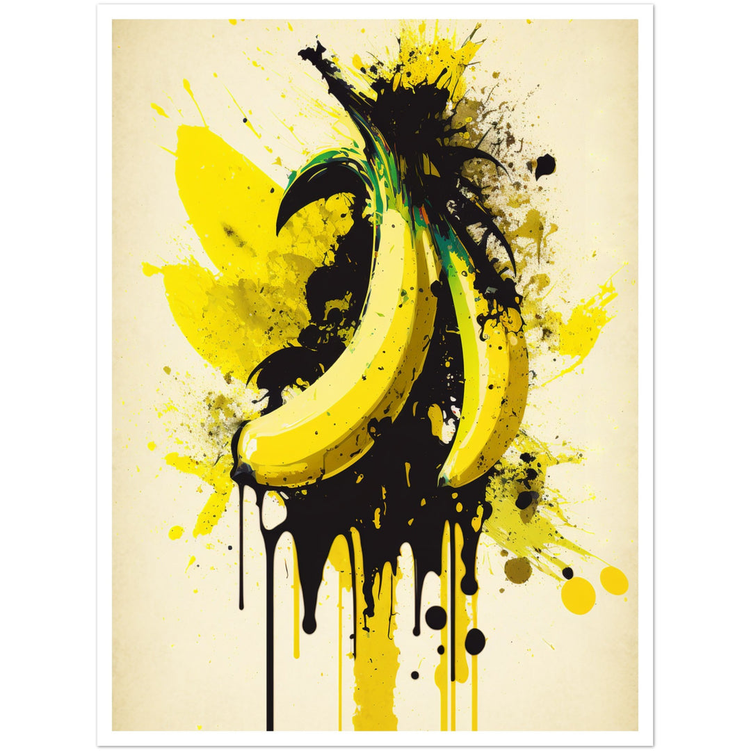 Abstract Banana Illustration Wall Art Print