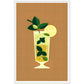 Mojito Cocktail Illustration Wall Art Print