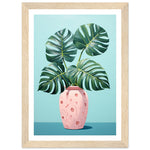 Load image into Gallery viewer, Symmetrical Monstera Plant Illustration Wall Art Print
