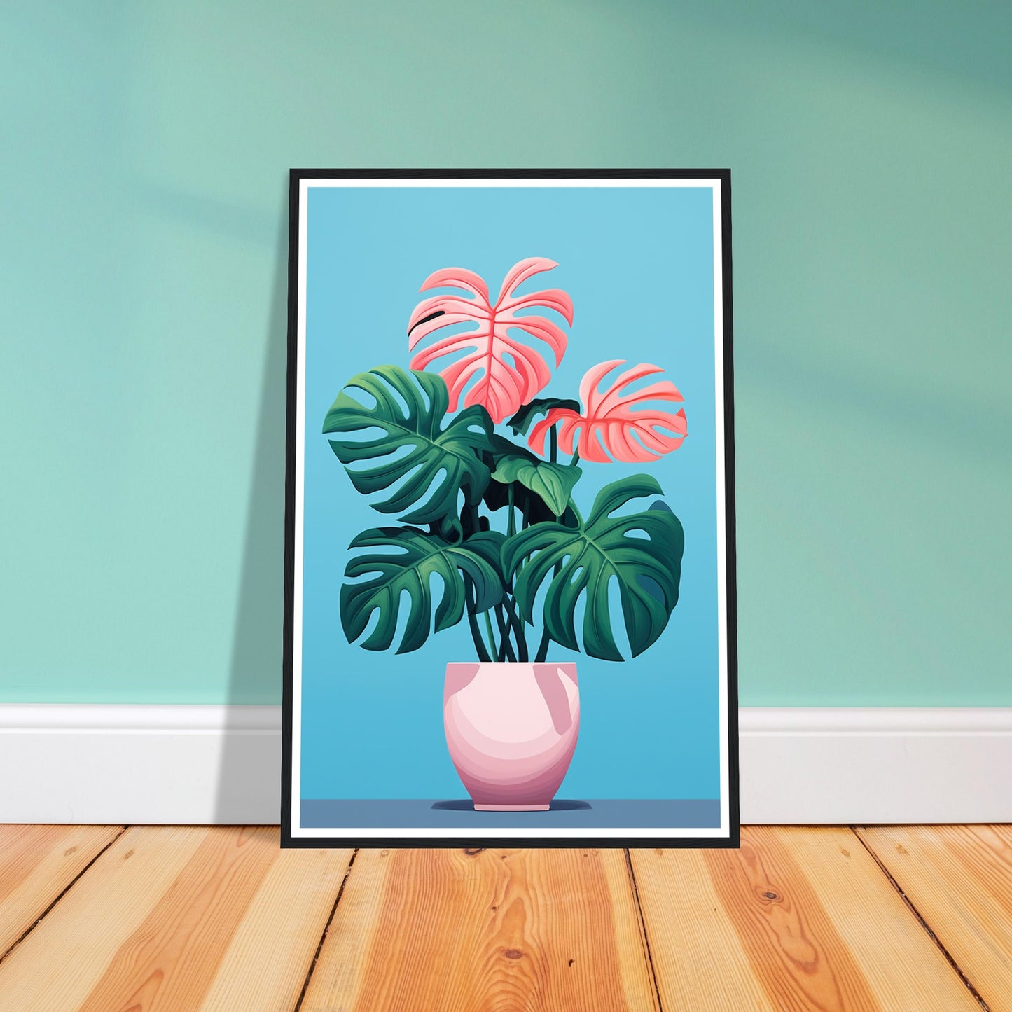 Quirky Monstera Plant Art Print