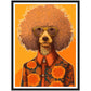 Poodle Chic Dog In Floral Shirt Wall Art Print