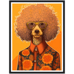 Load image into Gallery viewer, Poodle Chic Dog In Floral Shirt Wall Art Print