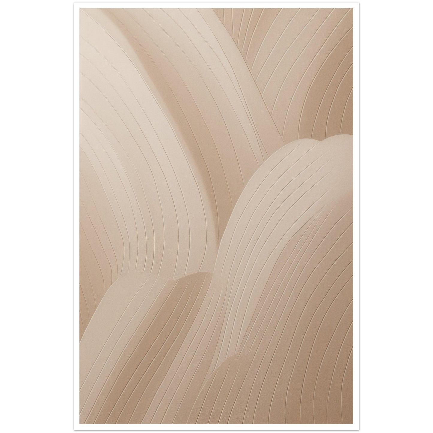 Gentle Rake Textures On Blushing Plaster Wall Art Print