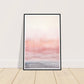 Minimalist Light Pink Tranquil Horizon Wall Art Print