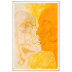 Load image into Gallery viewer, Couple Kissing Orange and Yellow Painting Wall Art Print
