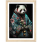 Panda in Kimono Illustration Wall Art Print