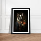 Floral Regency French Bulldog Wall Art Print