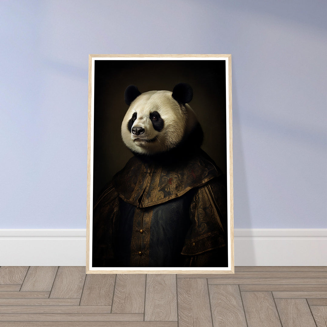 Majestic Tudor Panda Portraiture Wall Art Print