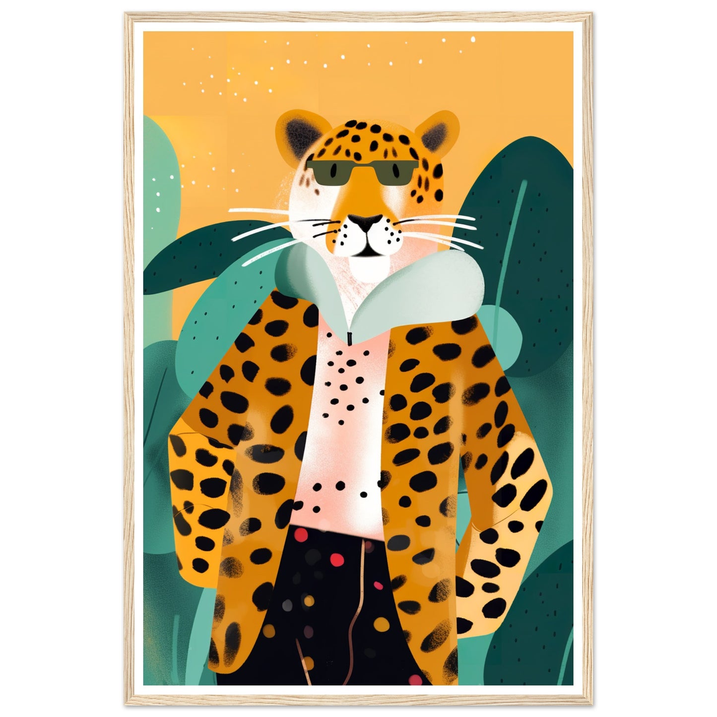 Trendy Leopard Chic Wall Art Print