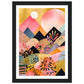 Lush Pink Zig Zag Mountain Peaks Wall Art Print