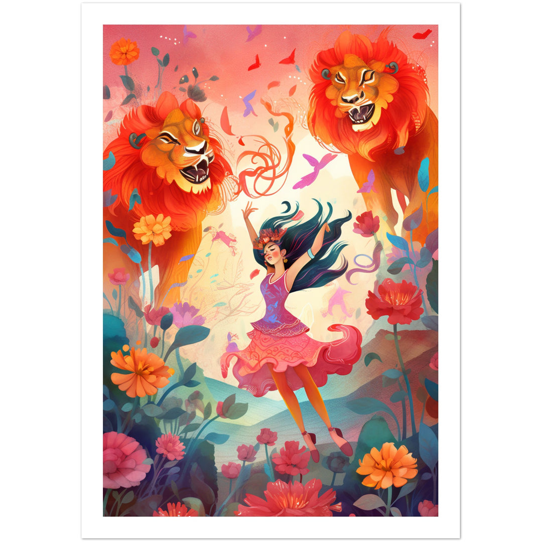 Wildflower Dance - Lion Edition Wall Art Print