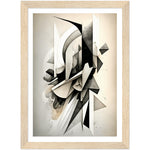 Load image into Gallery viewer, Modern Abstract Black and White Shapes Wall Art Print
